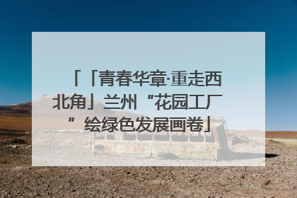 「青春华章·重走西北角」兰州“花园工厂”绘绿色发展画卷