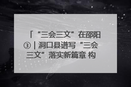“三会三文”在邵阳③｜洞口县谱写“三会三文”落实新篇章 构建协同联动大格局