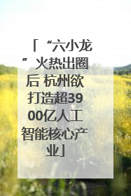 “六小龙”火热出圈后 杭州欲打造超3900亿人工智能核心产业