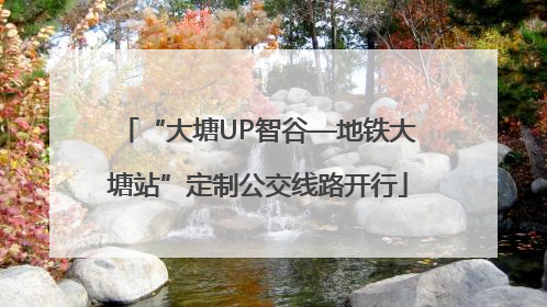 “大塘UP智谷—地铁大塘站”定制公交线路开行