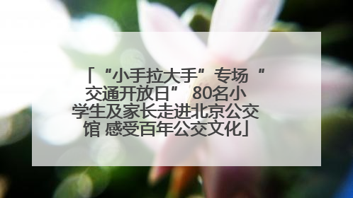“小手拉大手”专场“交通开放日” 80名小学生及家长走进北京公交馆 感受百年公交文化