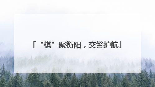 “棋”聚衡阳，交警护航