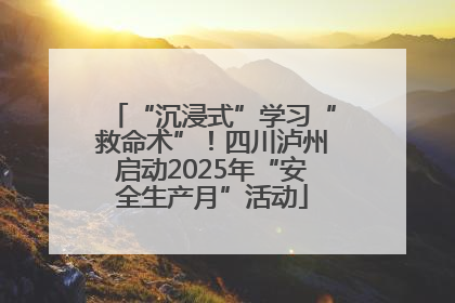 “沉浸式”学习“救命术”！四川泸州启动2025年“安全生产月”活动