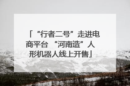“行者二号”走进电商平台 “河南造”人形机器人线上开售