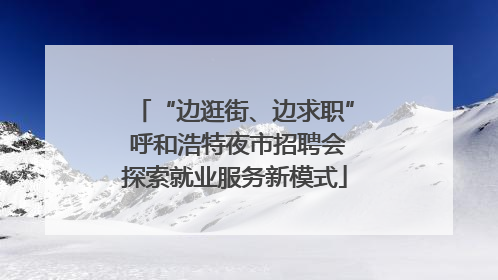 “边逛街、边求职” 呼和浩特夜市招聘会探索就业服务新模式