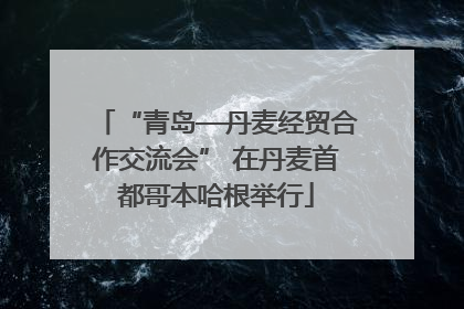 “青岛—丹麦经贸合作交流会” 在丹麦首都哥本哈根举行