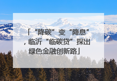 “降碳”变“降息”，临沂“临碳贷”探出绿色金融创新路