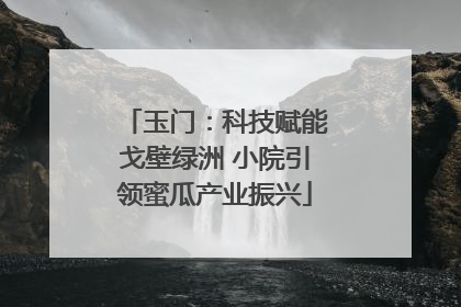 玉门：科技赋能戈壁绿洲 小院引领蜜瓜产业振兴