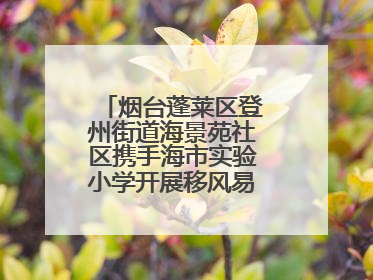 烟台蓬莱区登州街道海景苑社区携手海市实验小学开展移风易俗宣传活动