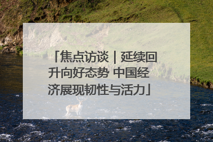 焦点访谈｜延续回升向好态势 中国经济展现韧性与活力
