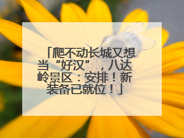 爬不动长城又想当“好汉”，八达岭景区：安排！新装备已就位！