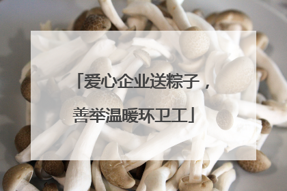 爱心企业送粽子，善举温暖环卫工
