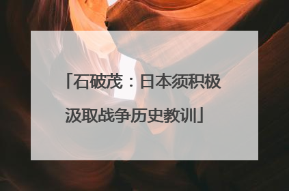 石破茂：日本须积极汲取战争历史教训