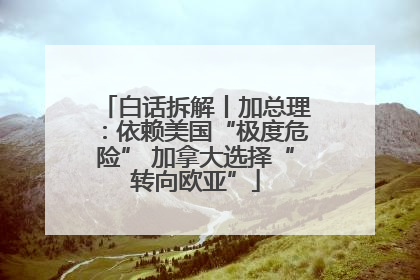 白话拆解丨加总理：依赖美国“极度危险” 加拿大选择“转向欧亚”