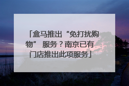 盒马推出“免打扰购物” 服务？南京已有门店推出此项服务