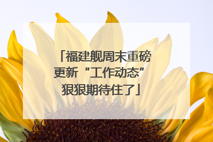 福建舰周末重磅更新“工作动态” 狠狠期待住了