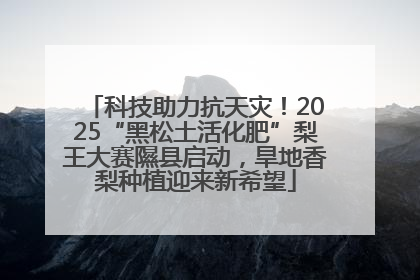 科技助力抗天灾！2025“黑松土活化肥”梨王大赛隰县启动，旱地香梨种植迎来新希望