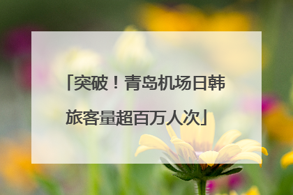 突破！青岛机场日韩旅客量超百万人次