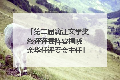 第二届漓江文学奖终评评委阵容揭晓 余华任评委会主任