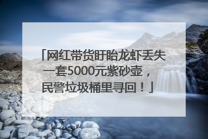 网红带货盱眙龙虾丢失一套5000元紫砂壶，民警垃圾桶里寻回！