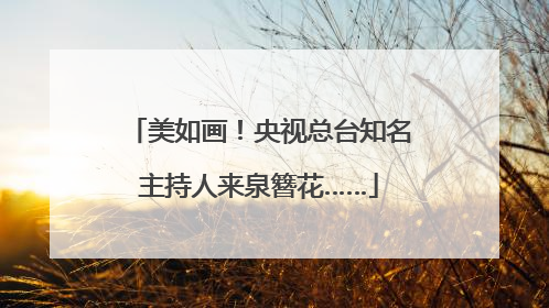 美如画！央视总台知名主持人来泉簪花……