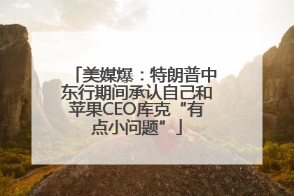 美媒爆：特朗普中东行期间承认自己和苹果CEO库克“有点小问题”