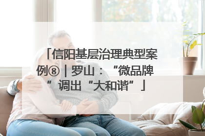 信阳基层治理典型案例⑧｜罗山：“微品牌”调出“大和谐”