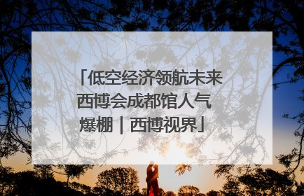 低空经济领航未来 西博会成都馆人气爆棚｜西博视界