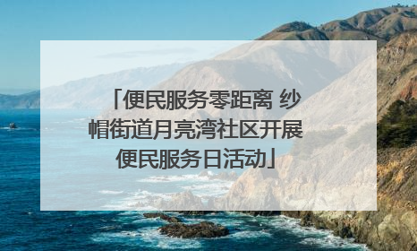 便民服务零距离 纱帽街道月亮湾社区开展便民服务日活动