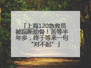 上海120急救员被踹断肋骨！苦等半年多，终于等来一句“对不起”