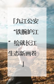 九江公安“铁腕护江”绘就长江生态新画卷