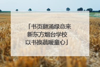 书页翻涌绿意来 新东方烟台学校以书换蔬暖童心