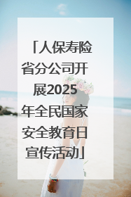 人保寿险省分公司开展2025年全民国家安全教育日宣传活动