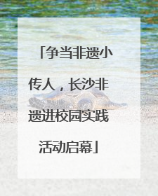 争当非遗小传人，长沙非遗进校园实践活动启幕