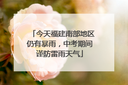 今天福建南部地区仍有暴雨，中考期间谨防雷雨天气