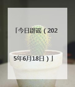 今日辟谣（2025年6月18日）