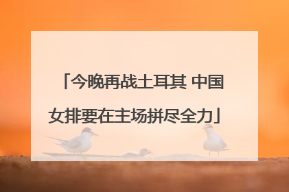 今晚再战土耳其 中国女排要在主场拼尽全力