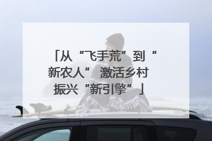 从“飞手荒”到“新农人” 激活乡村振兴“新引擎”