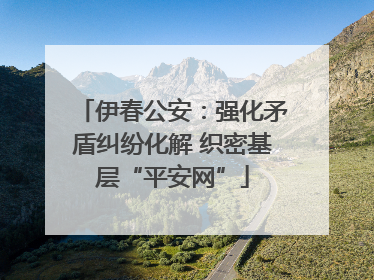 伊春公安：强化矛盾纠纷化解 织密基层“平安网”