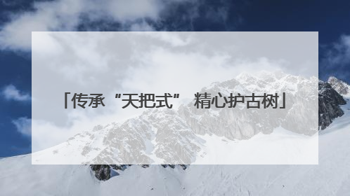 传承“天把式” 精心护古树