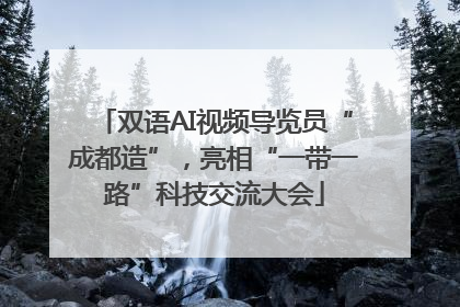 双语AI视频导览员“成都造”，亮相“一带一路”科技交流大会
