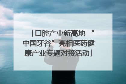 口腔产业新高地 “中国牙谷”亮相医药健康产业专题对接活动