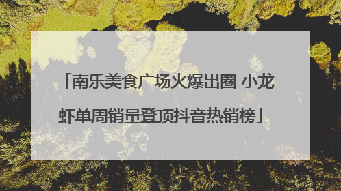 南乐美食广场火爆出圈 小龙虾单周销量登顶抖音热销榜