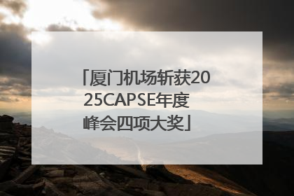 厦门机场斩获2025CAPSE年度峰会四项大奖