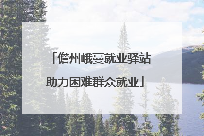 儋州峨蔓就业驿站助力困难群众就业