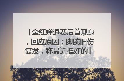 全红婵退赛后首现身，回应原因：脚腕旧伤复发，称最近挺好的
