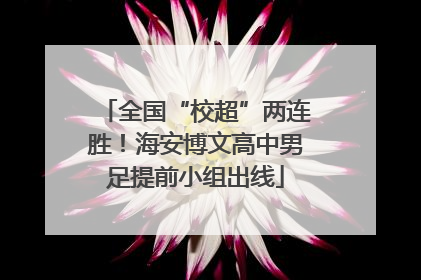 全国“校超”两连胜！海安博文高中男足提前小组出线