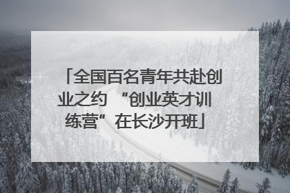 全国百名青年共赴创业之约 “创业英才训练营”在长沙开班