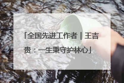 全国先进工作者｜王吉贵：一生秉守护林心