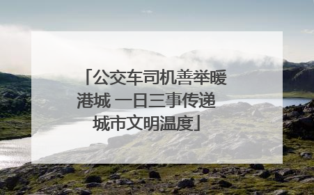 公交车司机善举暖港城 一日三事传递城市文明温度